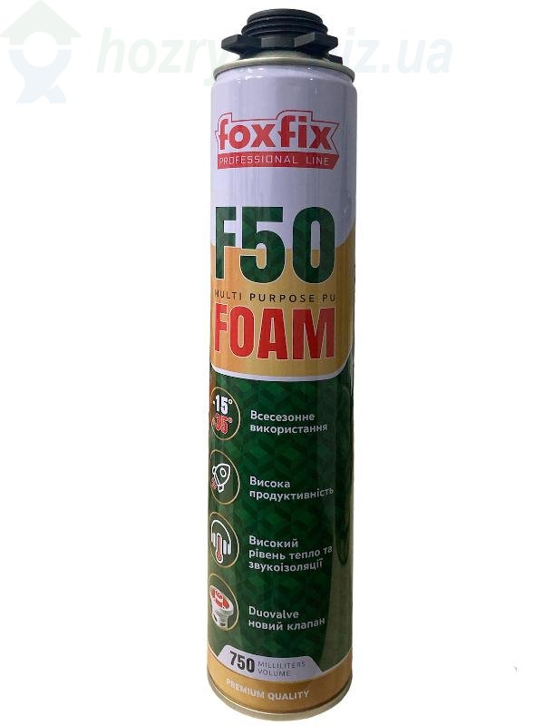 Пена монтажная  FOXFIX  F50 Profi/Ручная (750 мл, 700 гр)