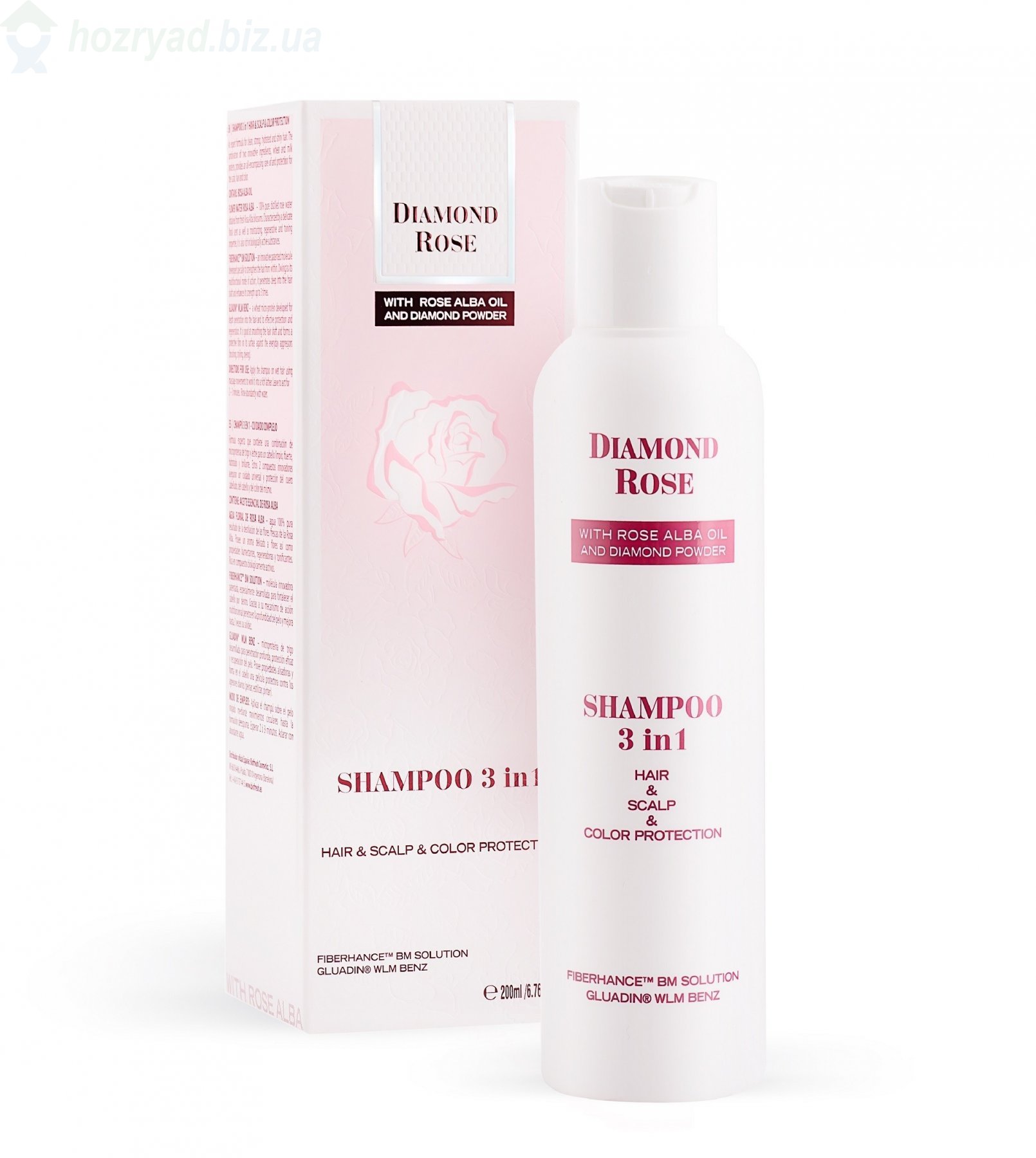  3  1  /Shampoo 3 in 1 Hair&Scalp&Color protection Diamond Rose 200 